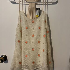 Cream Aztec Miss Me Tank